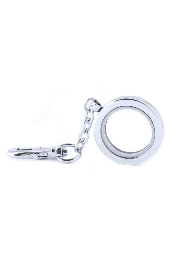 Floating Locket (Silver Circle Key Chain) by BG247