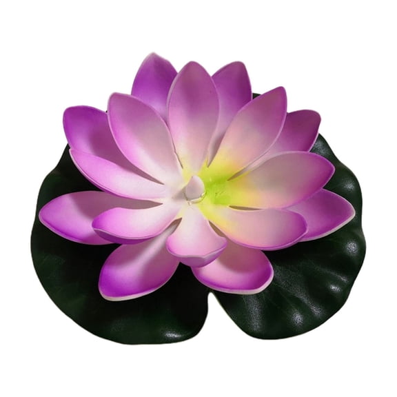 Floating Lotus Pool Light with Water Sensor - 7" Solar LED Diwali Decoration for Garden Pond, Swimming Pool, Festival Blessing Lantern