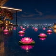 thumbnail image 1 of Floating Lotuss Flower Pool Lights Reusable Waterproof LED Water Lanterns Outdoor Floating Lilys Pad Lights For Swimming Pool Pond Garden Wedding Party Decor, 1 of 6