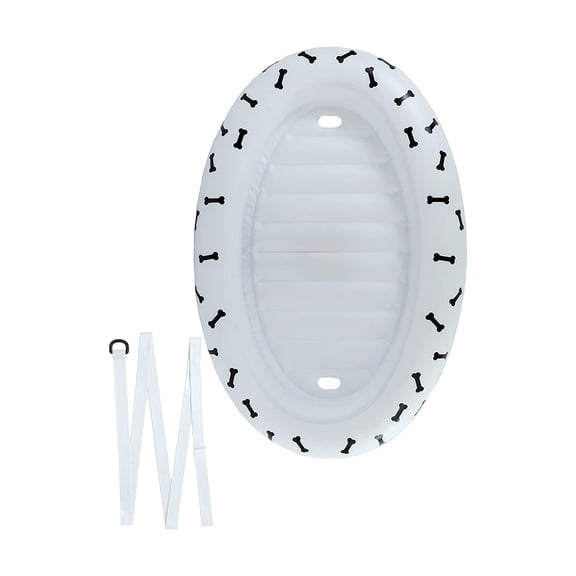 Floating Lounger for Water and Relaxation Pool Swim Float for Beach and Lake Use for Dogs and Small Pets White 116cm