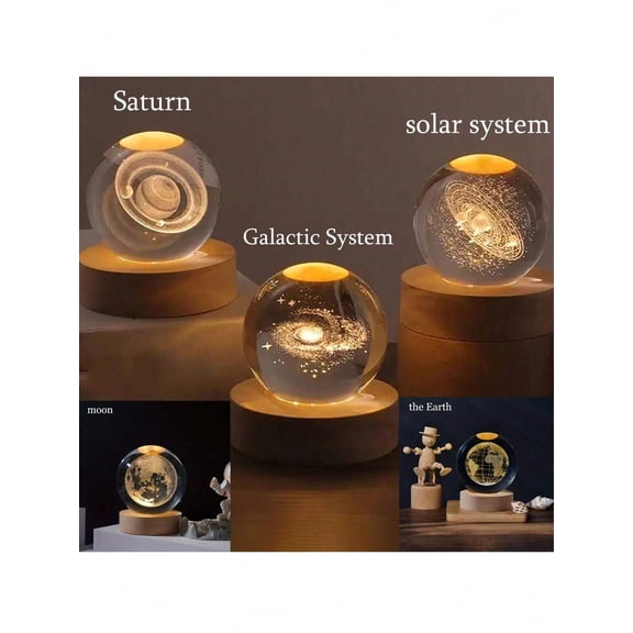 Floating Magic Glass Ball Lamp with Warm Light Base, Hypnotic Room Decor