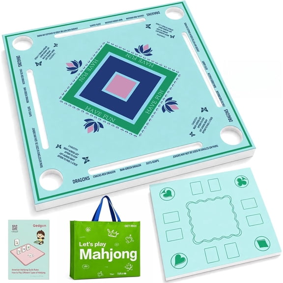 Floating Mahjong Table for Pool, 31.5" Double-Sided EVA Game Table, Waterproof with Cup Holders for Mahjong, Cards, Poker & Dominoes, Pool Float Board for Hot Tub