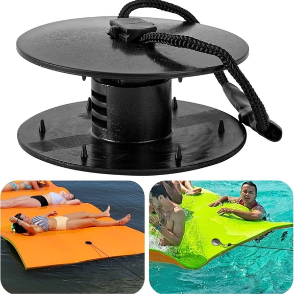 Floating Mat Tether Kit, Portable Grommet Kit For Securing All Foam Water Pads, Includes Durable Nylon Tether & Grommet, Easy Installation Tether System Prevents Drifting,