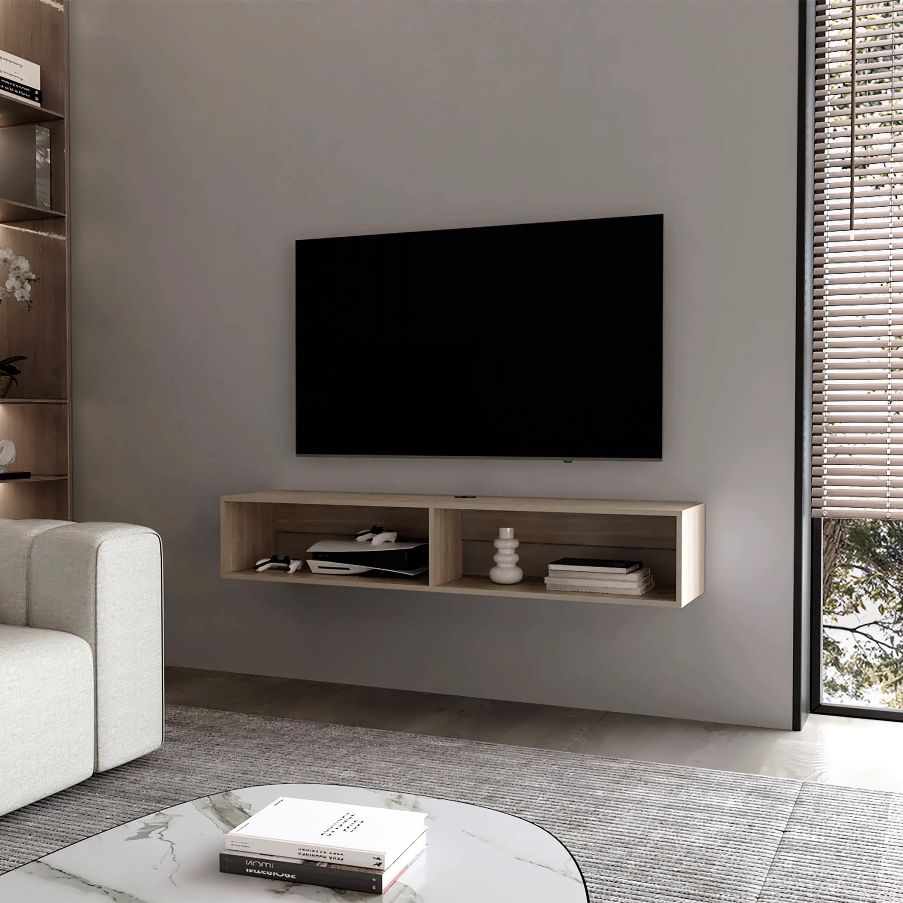Floating Media Shelving | Keep Devices Accessible in Modern Homes