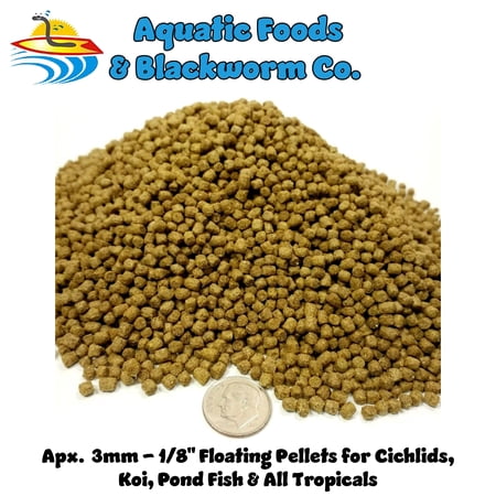 Floating Medium Z Pellets, All Fish, Cichlids, Discus & Pond Fish (Apx 3mm-1/8")...1/2-lb
