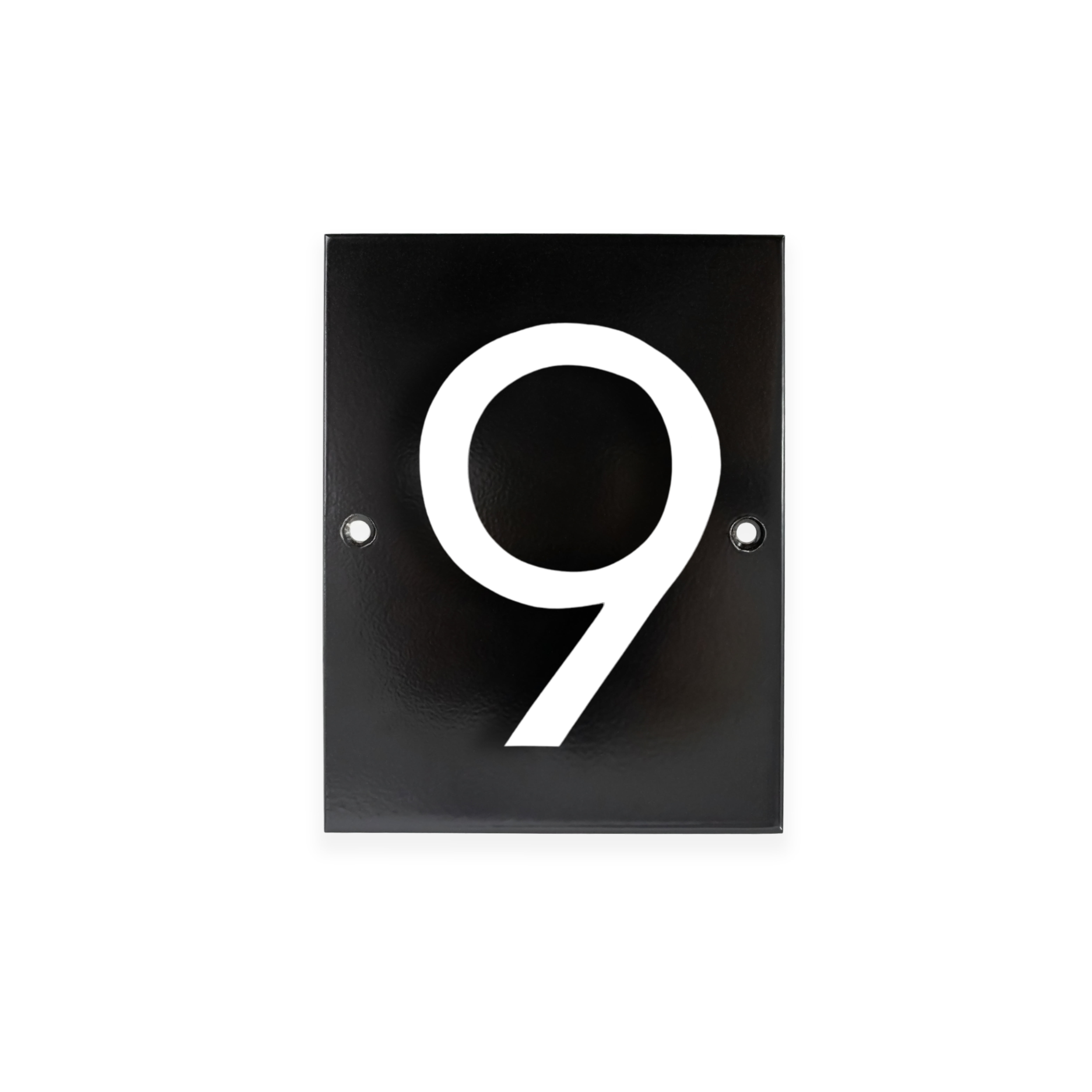 Floating Modern 3" Number Horizontal Address Plaque (1 character) - Black/White