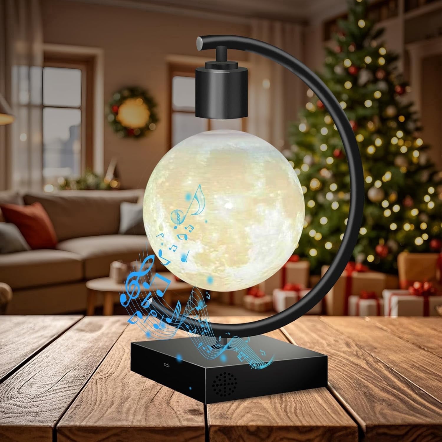 Floating Moon Night Light - 3D Magnetic Levitating Lamp Room Decor