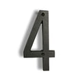 thumbnail image 1 of Floating Mount Colonial Cast Iron House Address Number, Rustic House Numbers, Number 4, 6.5 inches, Matte Black, KE-CL6-4, 1 of 5