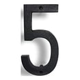 thumbnail image 1 of Floating Mount Colonial Cast Iron House Address Number, Rustic House Numbers, Number 5, 6.5 inches, Matte Black, KE-CL6-5, 1 of 5