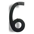 thumbnail image 1 of Floating Mount Colonial Cast Iron House Address Number, Rustic House Numbers, Number 6, 6.5 inches, Matte Black, KE-CL6-6, 1 of 5