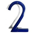 thumbnail image 1 of Floating Mount Shadow House Address Number, Modern Metal Numbers for Mailbox, Glossy Blue, 6", HH-SDW6-BLU-2, 1 of 5