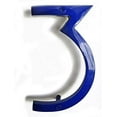 thumbnail image 1 of Floating Mount Shadow House Address Number, Modern Metal Numbers for Mailbox, Glossy Blue, 6", HH-SDW6-BLU-3, 1 of 5