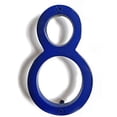 thumbnail image 1 of Floating Mount Shadow House Address Number, Modern Metal Numbers for Mailbox, Glossy Blue, 6", HH-SDW6-BLU-8, 1 of 5