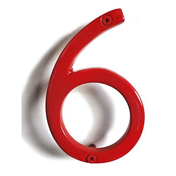 Red Floating Numbers Floating Mount Shadow House Address Number, Modern Metal Numbers for ...