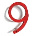 thumbnail image 1 of Floating Mount Shadow House Address Number, Modern Metal Numbers for Mailbox, Glossy Red, 6", HH-SDW6-RED-9, 1 of 5