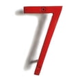 thumbnail image 1 of Floating Mount Shadow House Address Number, Modern Metal Numbers for Mailbox, Glossy Red, 6", 1 of 5