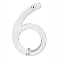 thumbnail image 1 of Floating Mount Shadow House Address Number, Modern Metal Numbers for Mailbox, Glossy White, 6", HH-SDW6-WHT-6, 1 of 5