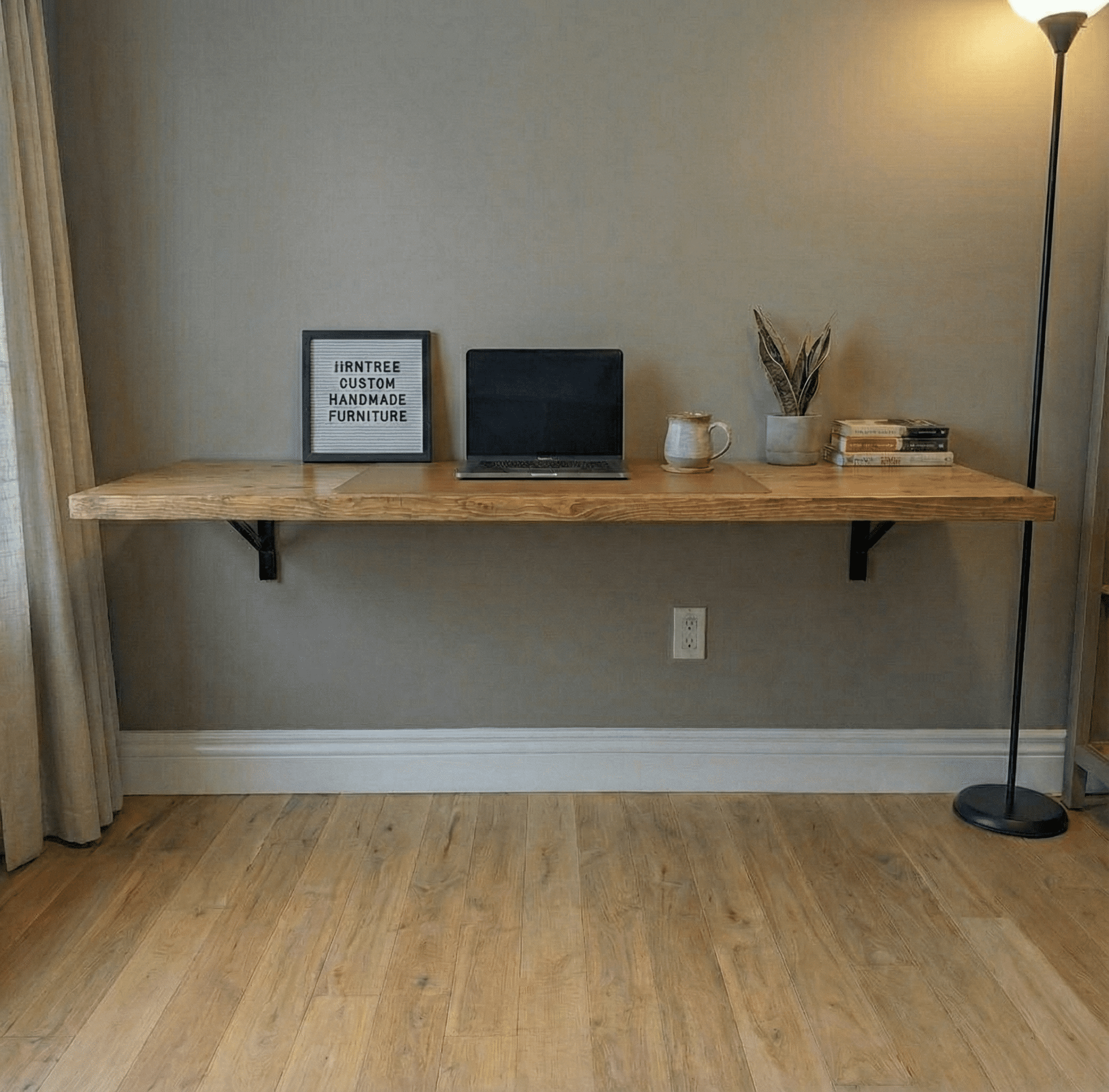 Floating Multipurpose Desk Balsamic 72 Inches