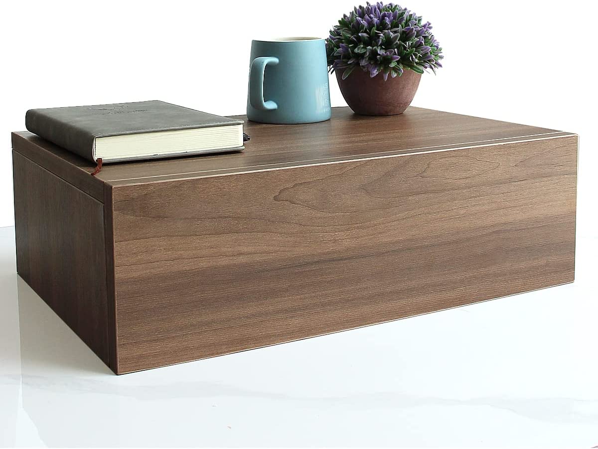 Floating Nightstand,Floating Shelf Side Table with Drawer,Air Wall