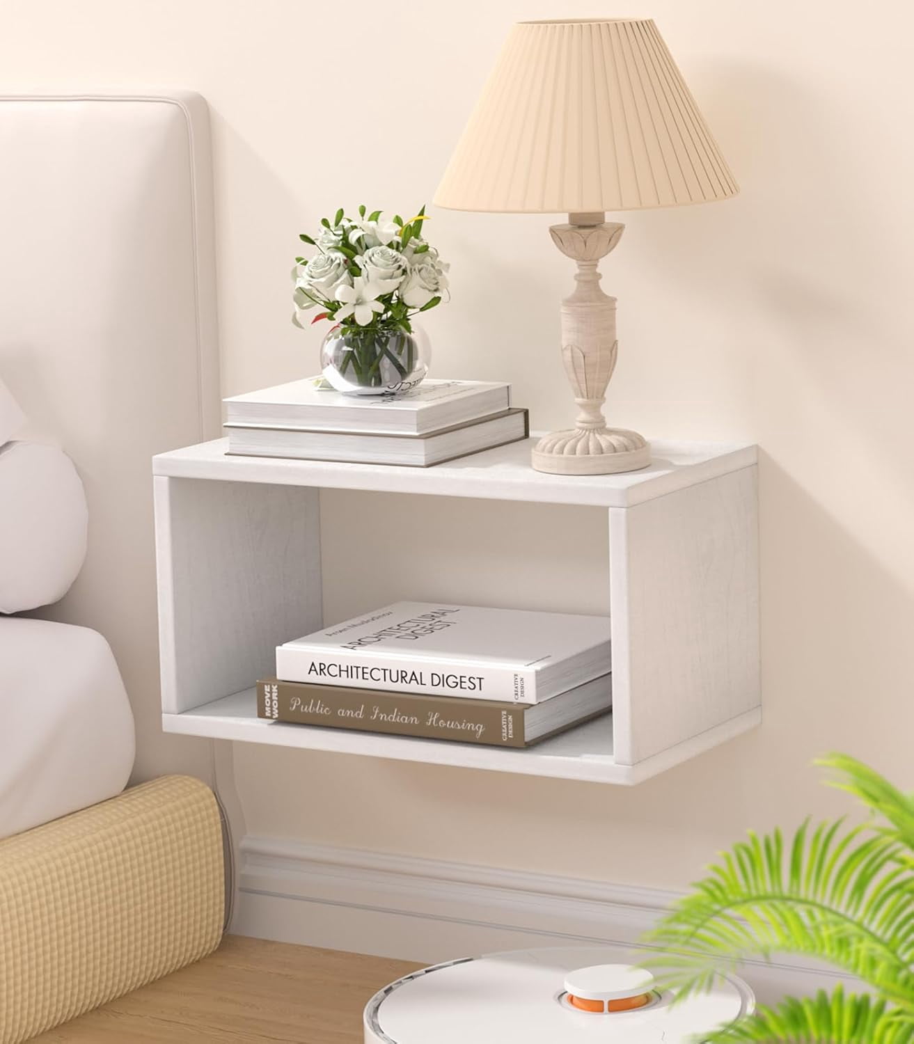 Floating Nightstand, Modern Wall Mounted Nightstand, Floating Bedside ...