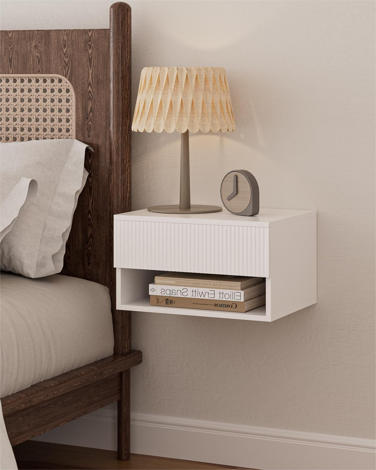 Floating Nightstand, Small Modern Floating Nightstand with Drawer ...