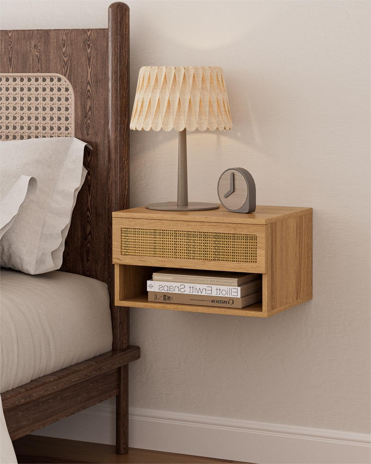 Floating Nightstand, Small Modern Floating Nightstand with Drawer ...