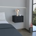 thumbnail image 1 of Floating Nightstand, Space-Saving Design With Handy Drawer And , Black, 1 of 7