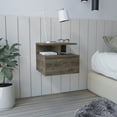 thumbnail image 1 of Floating Nightstand With Drawer And Open Storage Shelves, 1 of 7