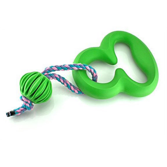 Floating Octopus Tough Chew Toy Tug of War Floats on Water (Green)