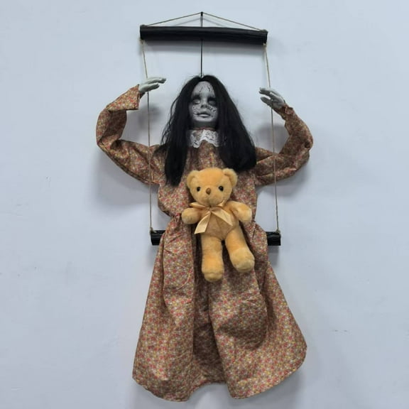 Floating Phantom Figurine – Terrifying Halloween Hanging Ghost Decoration for Party Scene