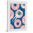 thumbnail image 1 of Floating Pink Donuts Framed Painting Print, 1 of 6
