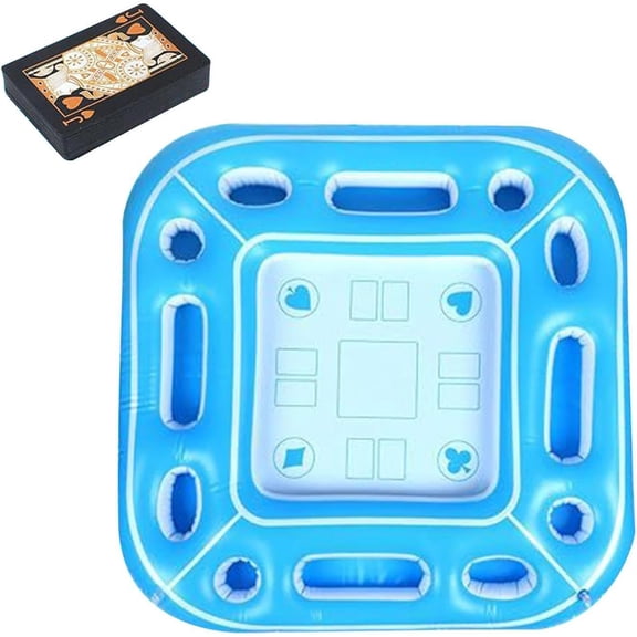 Floating Pool Card Table Inflatable Weather Resistant for Beach Party