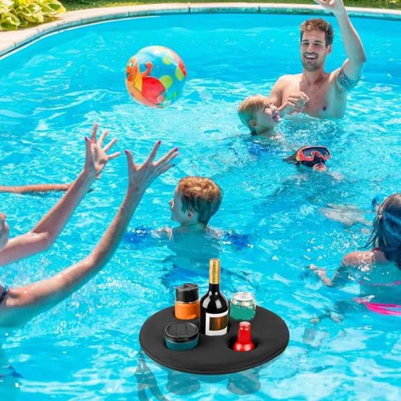 Floating Pool Cup Holder Pool Drink Float with 5 Holes Floating Tray for Pool Parties Beach Spa Floating Tool