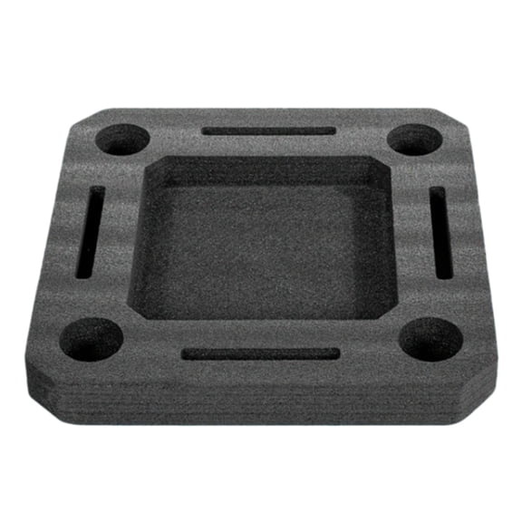 Floating Pool Drink Holder Tray, 6-Cup Floating Beverage Stand with Drainage Slots for In-Ground or Above Ground Pools, Black EPE Foam Cup Rack