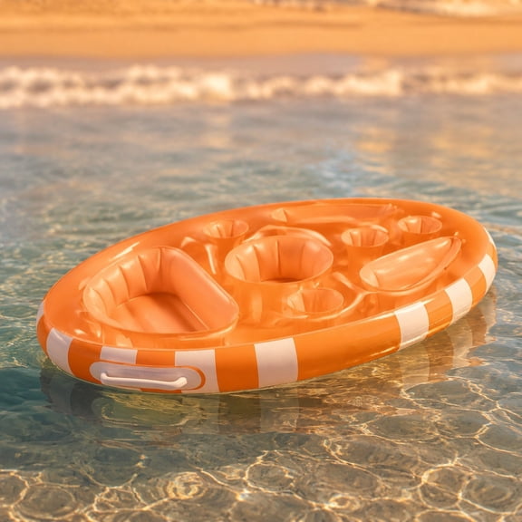 Floating Pool Game Table, Floating Snack Bar Pool Inflatable Snack, Spacious Inflatable Board Games Table, Suitable for Pool Use