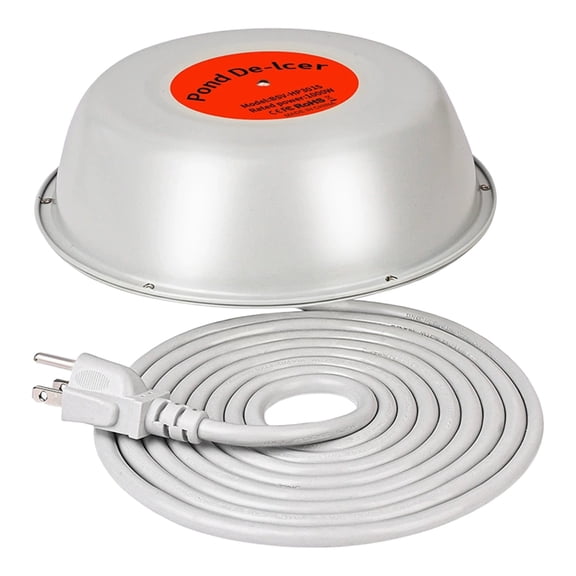 Floating Pool Heater Pond De-Icer Thermostatically Controlled Outdoor Fish Pond Heater Automatic Heating Shutdown Function Aluminum Water Tank Livestock Tank Heater Winter Use, A Pond De-Icer