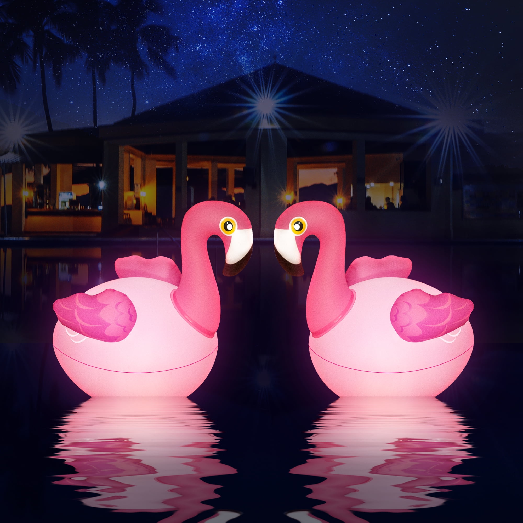 Floating Pool Lights 2PCS, Solar Flamingo Pool Lights for Inground Pools  Waterproof, Glow in The Dark Light Up Swimming Pool Accessories, Solar  Floating Lights for Pool Flamingo Party Decor