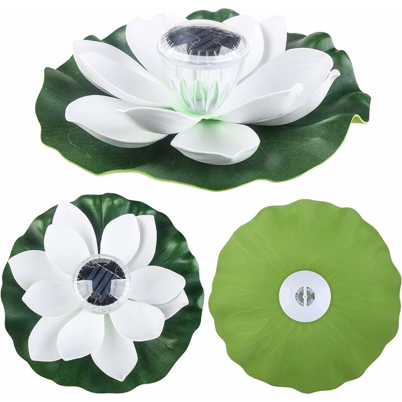 Floating Pool Lights, Solar Powered Pond Lights, Floating Lotus Flower