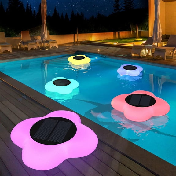 Floating Pool Lights Solar Powered, that Float, Glow in the Dark Swimming Light, Waterproof Light Up LED Accessories 1PC