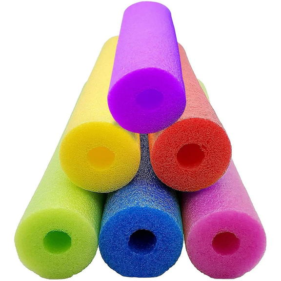 Floating Pool Noodle, 3 Pack of 59" Large Hollow Foam Pool Swim Noodle, Bright Foam Noodles for Swimming, Floating and Craft Projects for Floating in The Swimming Pool