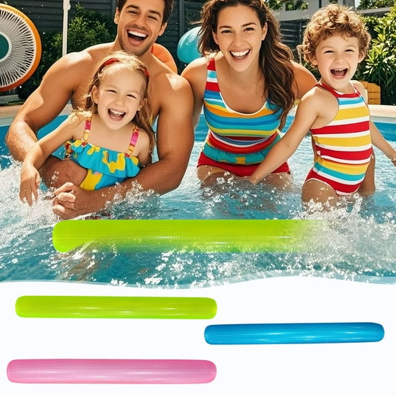Floating Pool Noodle Stick for Adults | Foldable Inflatable PVC Foam Buoyancy Swim Aid | Heavy-Duty & Eco-Friendly | Bright Color | 165x17cm | Outdoor Water Recreation