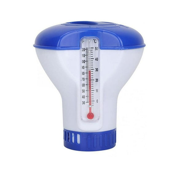 Floating Pool Spa Chlorine Tablet Dispenser Floater with Built-in Thermometer, Swimming Pool Floating Dispenser,Plastic Chlorine Tablet Doser for Pool Water Temperature&Chemical Control By LEARNEVER