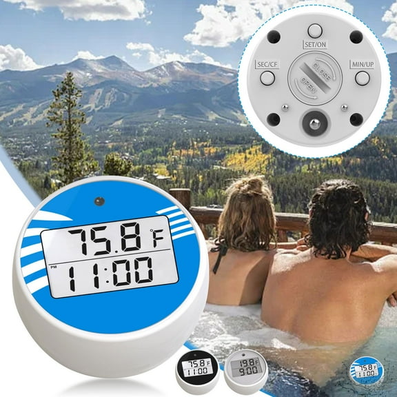 Floating Pool Thermograph Digital Timer Cold Plunge Accessories with Large Display for Easy Reading and Accurate Temperature Monitoring Perfect for Home Wellness and Recovery Routines Topliu