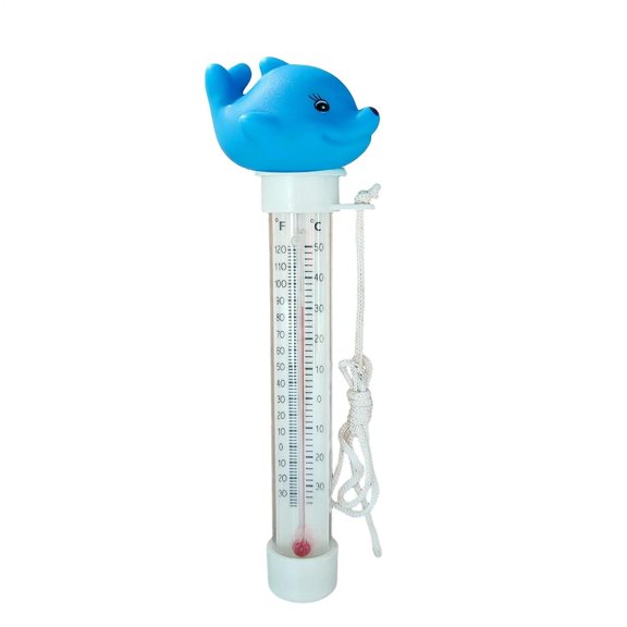 Floating Pool Thermometer Animal Design, Easy Read Water Temperature Gauge with String for Pool Spa Hot Tub, Indoor Outdoor Swimming Pool Accessories Pond Lake