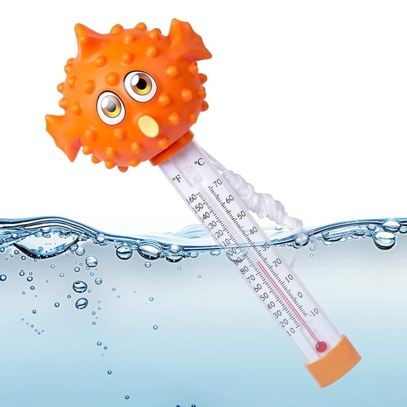 Floating Pool Thermometer  Cartoon Animal Float Temp Gauge, Large Display Water Temperature Meter for Swimming Pool, Spa, Hot Tub, Bathtub, Beach, Camping