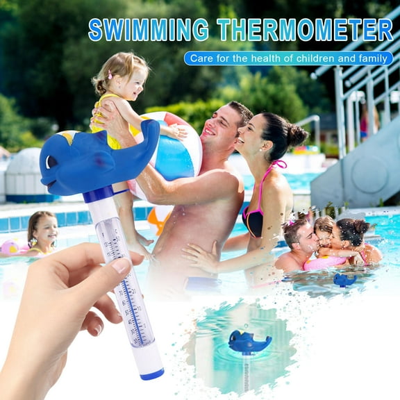 Floating Pool Thermometer, Cute Floating Pool Thermometer Gifts Large Size Easy Read for Water Temperature with String - Swimming Pools, Spas, Hot Tubs, Ponds