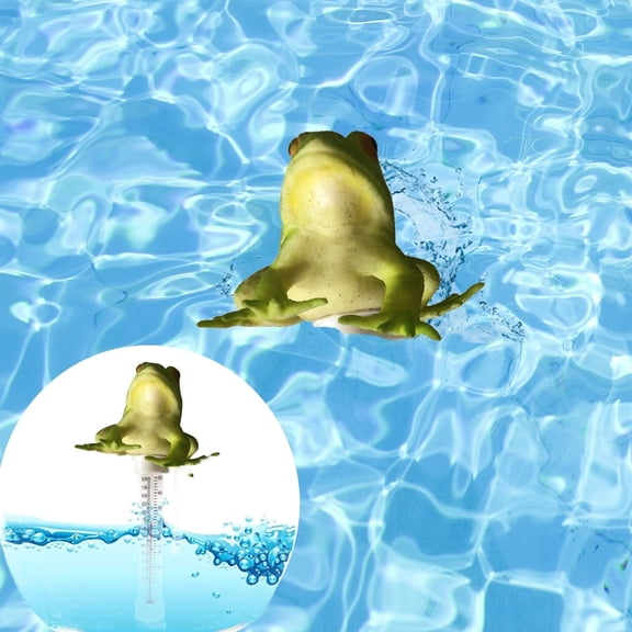 Floating Pool Thermometer, Frog Floating Buoy Pool Thermometer Water Temperature for Outdoor and Indoor Swimming Pools and Spas