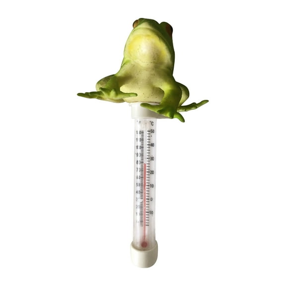 Floating Pool Thermometer Funny Water Temperature Gauge for Swimming Pools Spas Ponds Large Easy Read Display Shatter Resistant Outdoor Pool Decor Frog