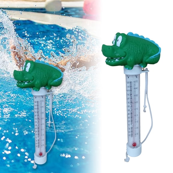 Floating Pool Thermometer, Large Size Easy Read for Water Temperature with String - Swimming Pools, Spas, Hot Tubs, Ponds 8.3" Happy 2026!