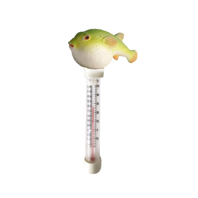 Floating Pool Thermometer,Pool Thermometer with Wire,Octopus Shape Large Display Gauge,For Water Aquarium Hot Tubs Outdoor Swimming